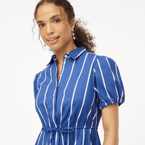 New J. Crew Short-Sleeve Tie-Waist Mini Dress, size 10 - Picture 4 of 10